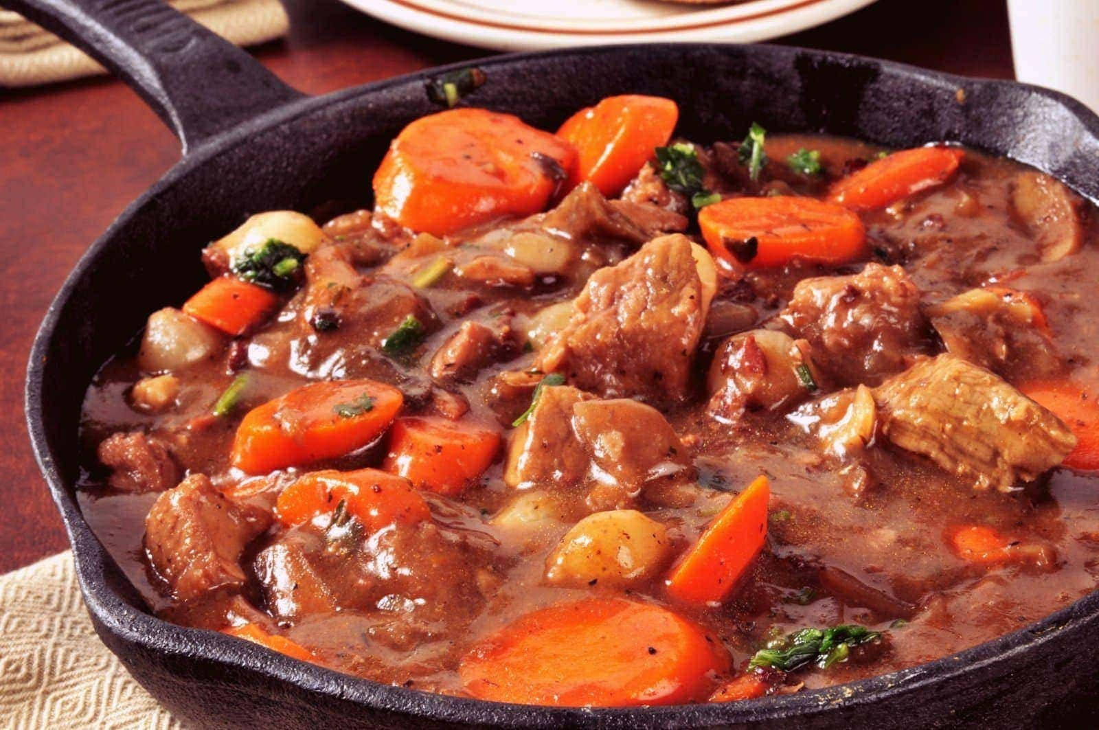 Braised Beef Bourguignon Background