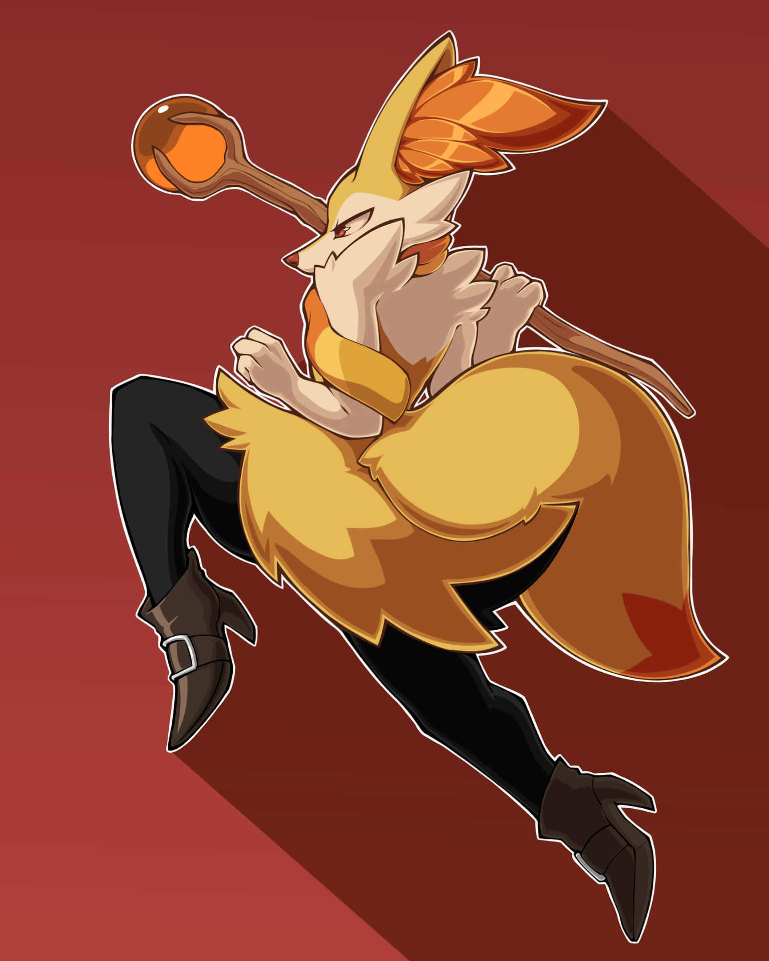 Braixen Pokemon Artwork Background