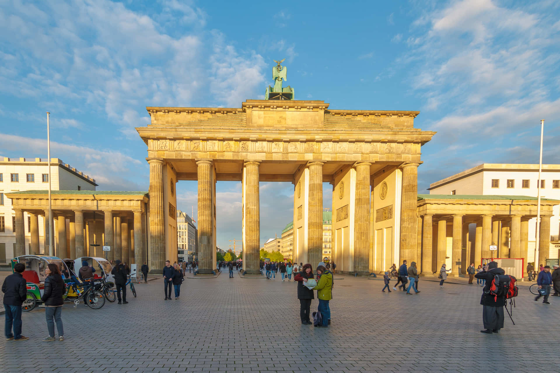 Brandenburg Gate Sunny Day Background