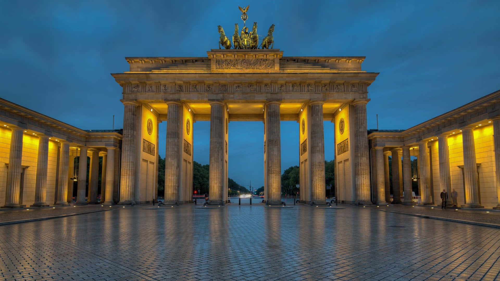 Brandenburg Gate Wide Angle Background