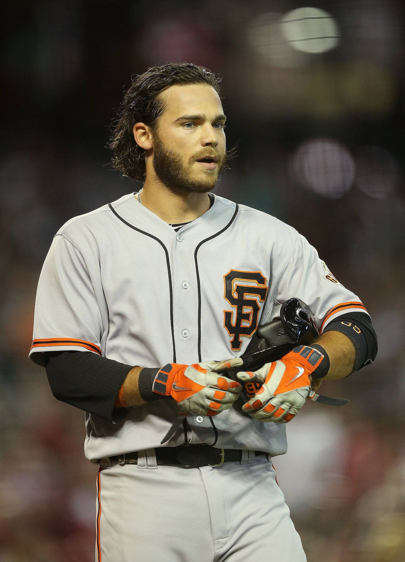 Brandon Crawford During A Game