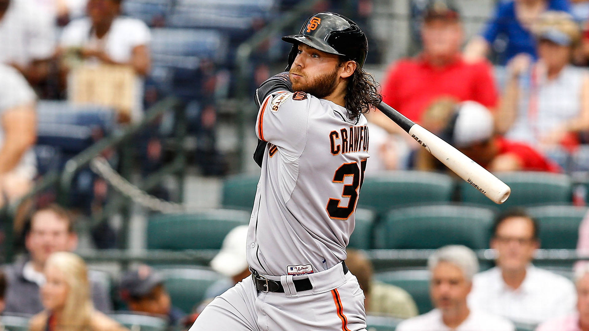 Brandon Crawford Hitting With Bat