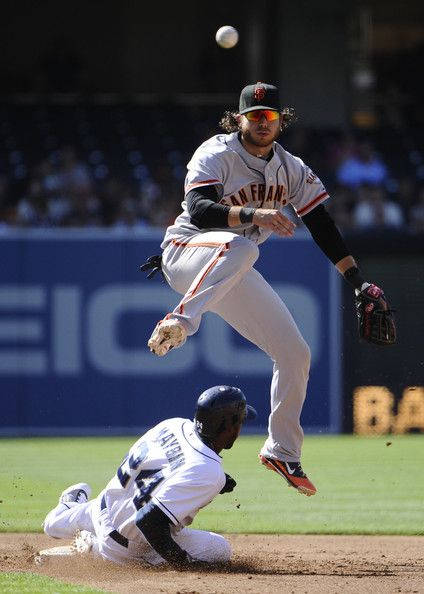 Brandon Crawford In Action On The Baseball Field