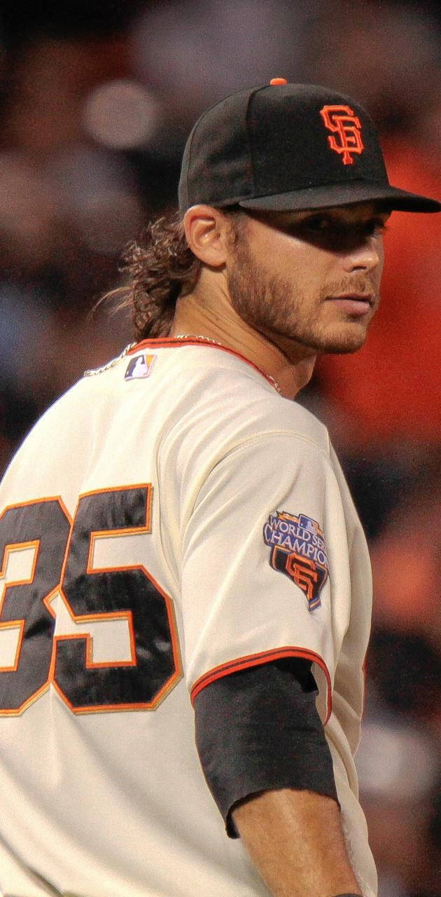 Brandon Crawford Looking Over His Shoulder