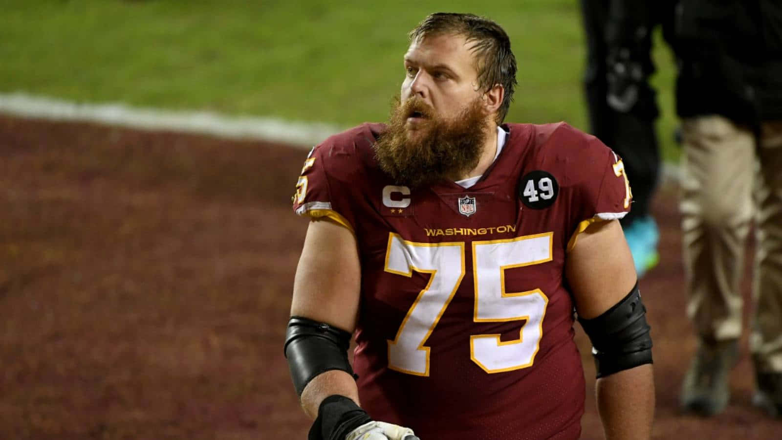 Brandon Scherff In Washington Football Team Against Carolina Panthers 2020 Background