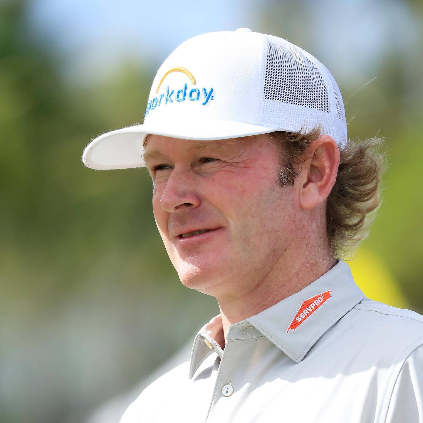 Brandt Snedeker Wearing White Cap Background