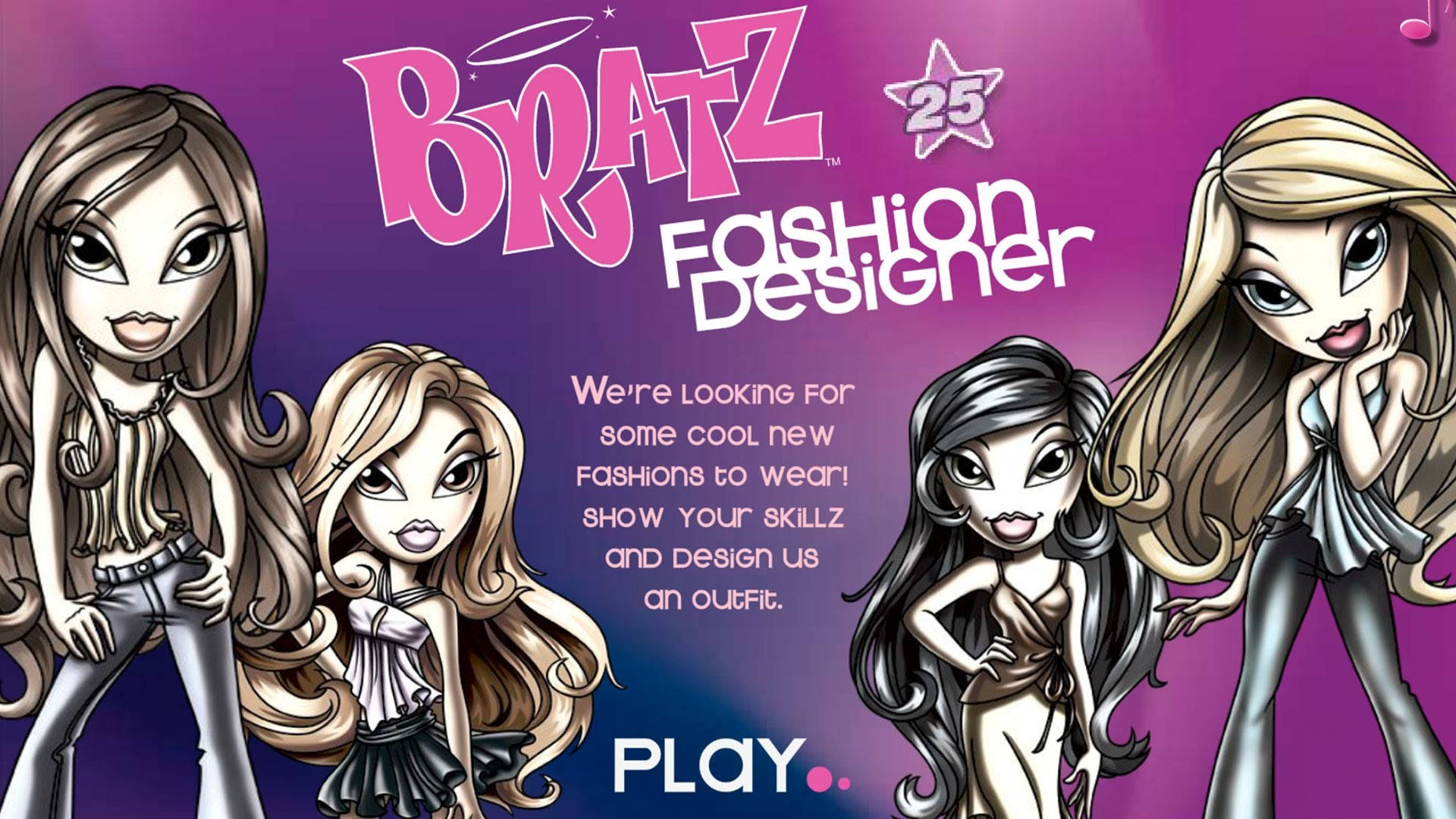 Bratz Aesthetic Fashion Game Poster Background