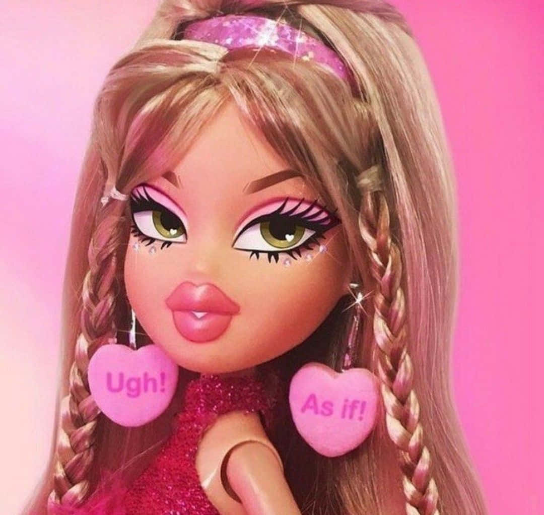 Bratz Doll Aesthetic Earrings Background