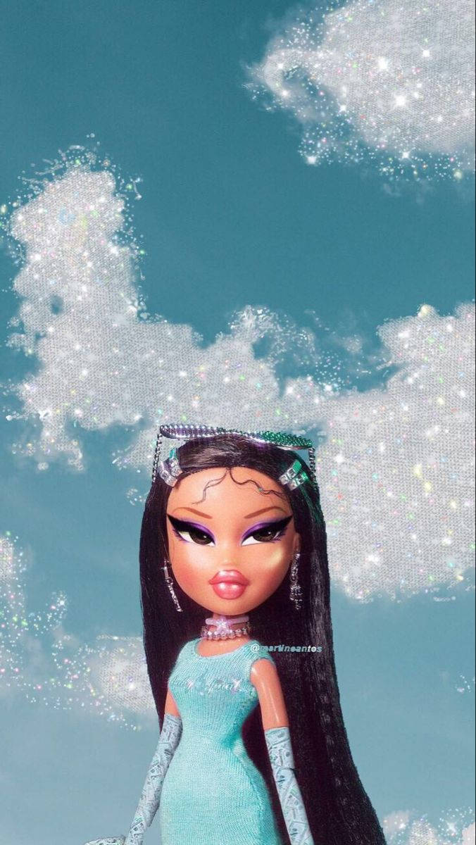 Bratz Dolls Blue Clouds Background