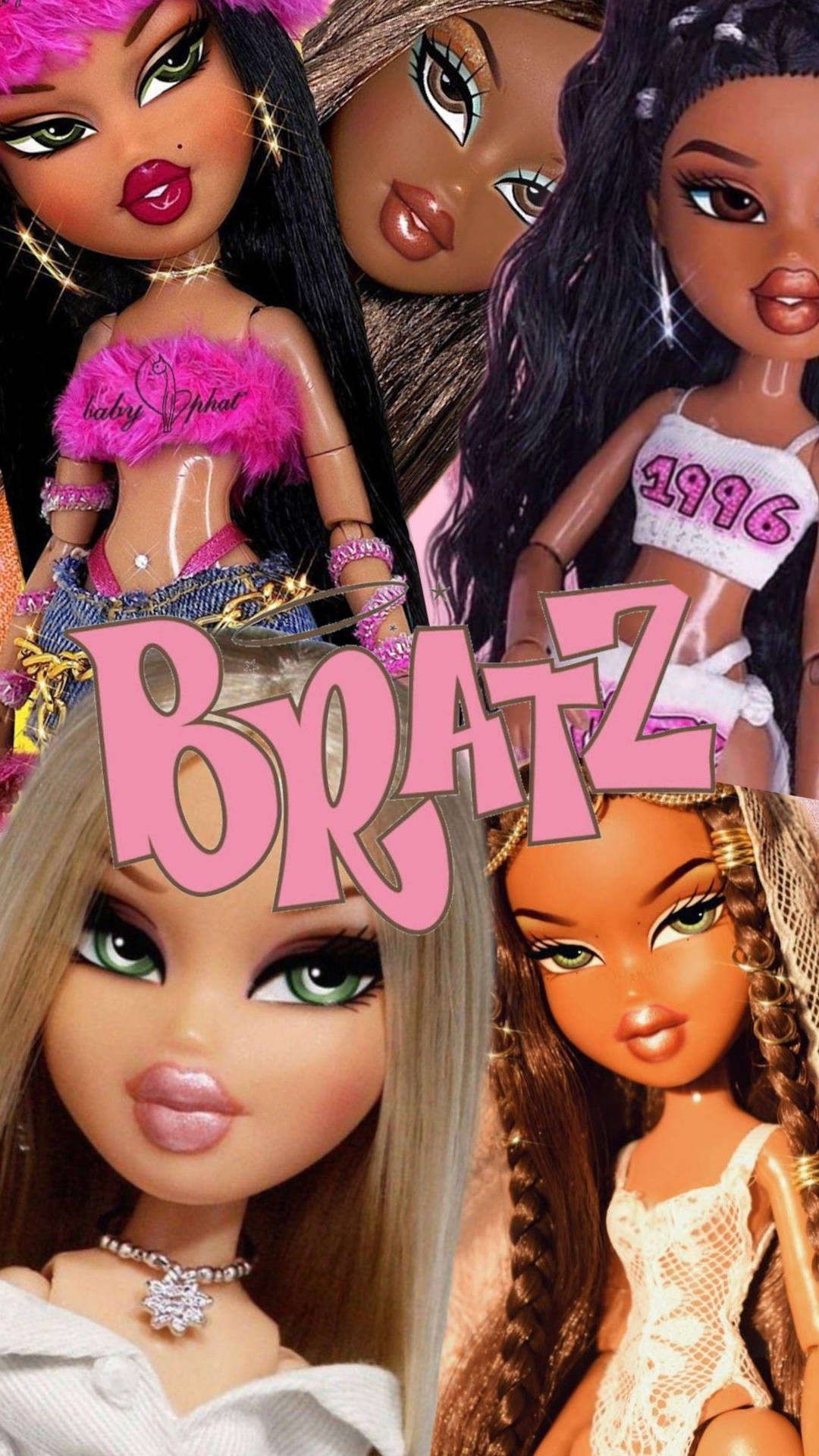 Bratz Dolls Different Styles Background