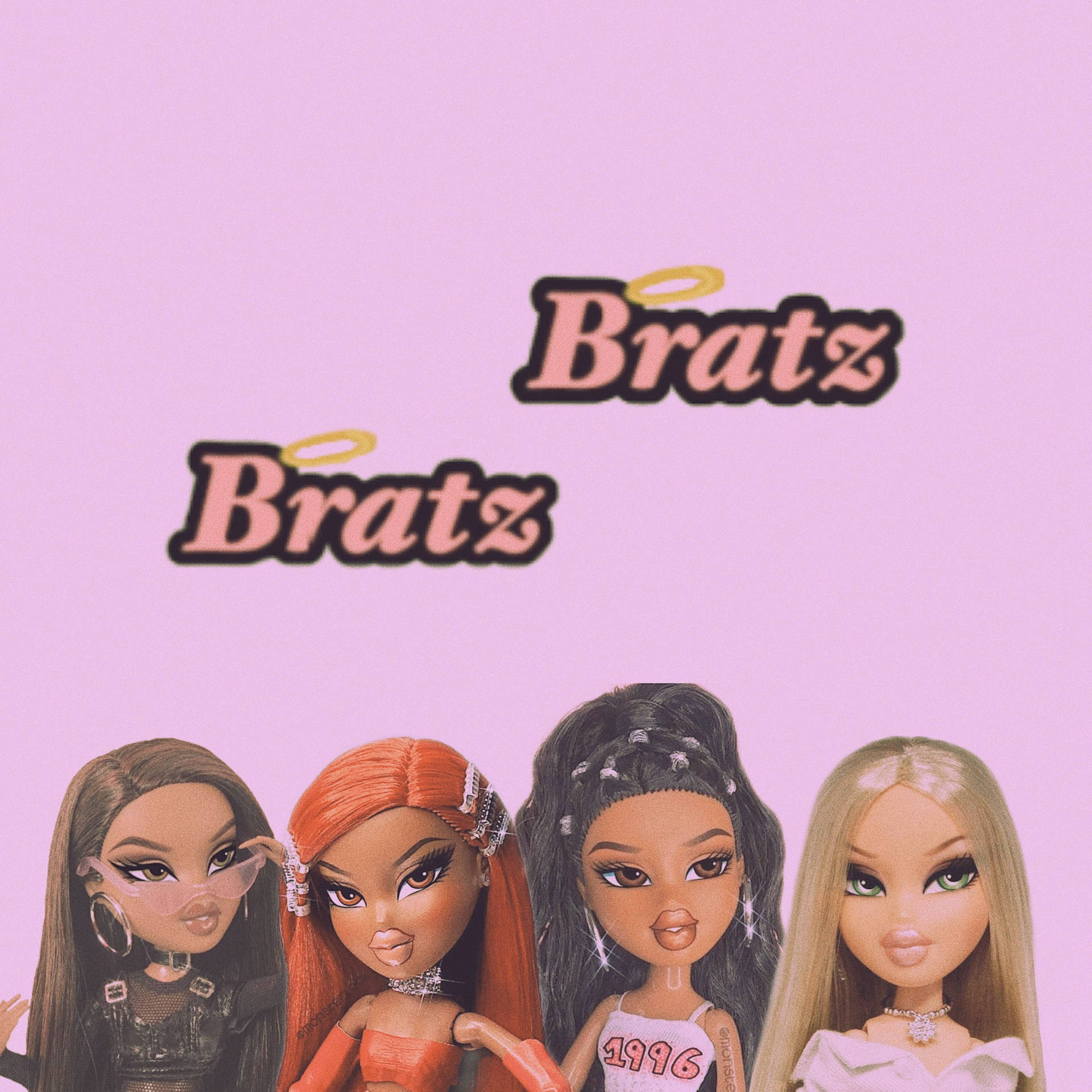 Bratz Dolls Four Different Styles Background