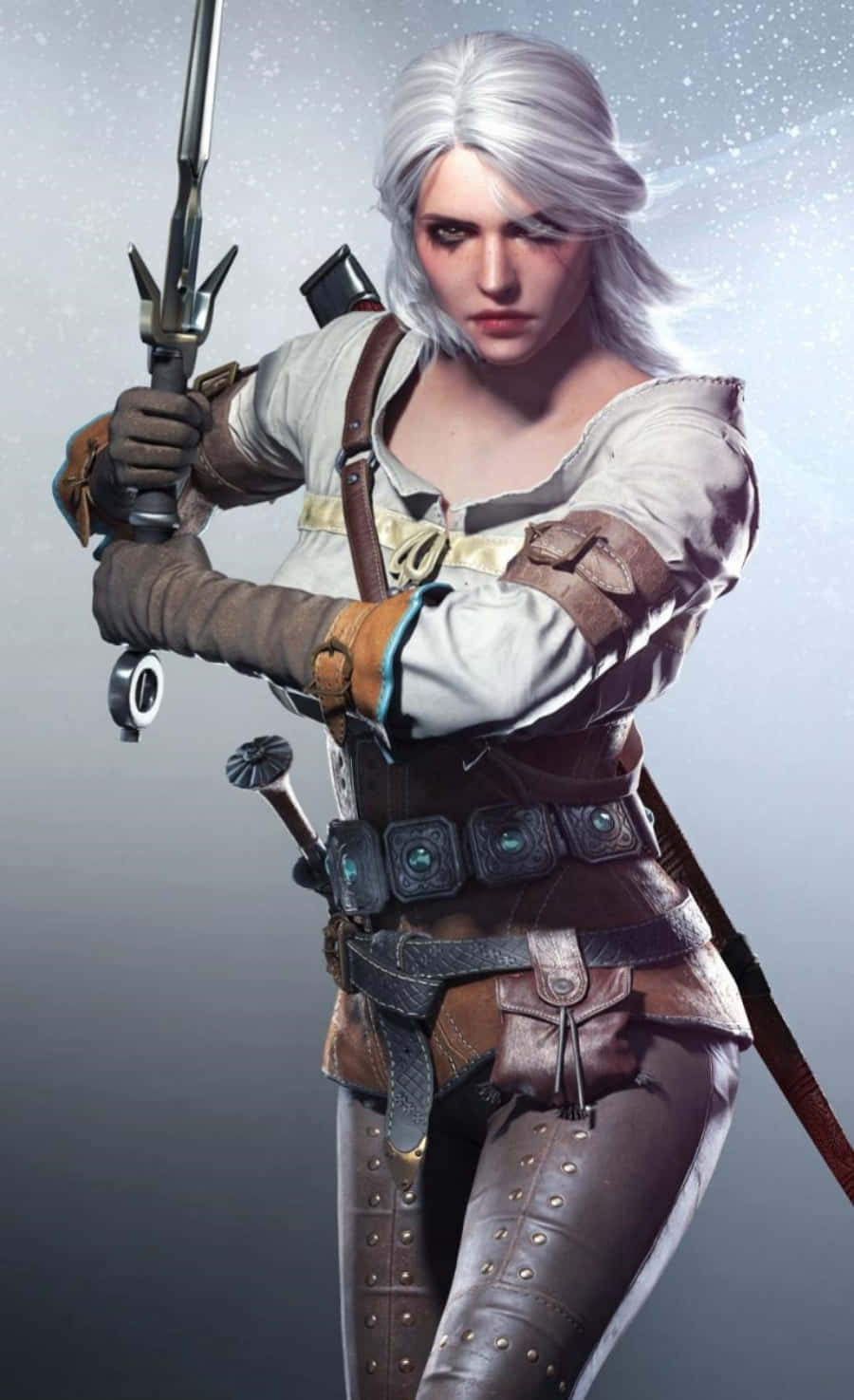 Brave Ciri With Sword Witcher 3 Phone Background