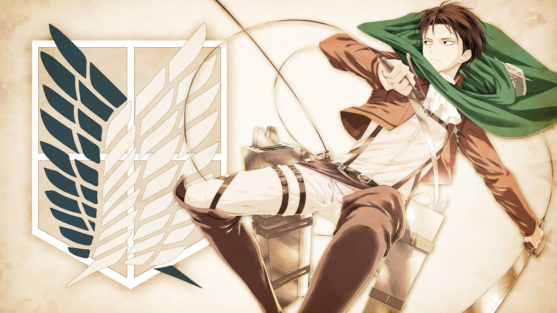 Brave, Determined And Devoted - Levi Of The Scouting Legion Background