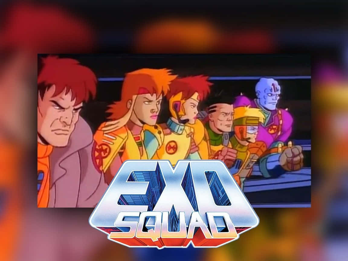 Brave Exosquad Team In Action Background