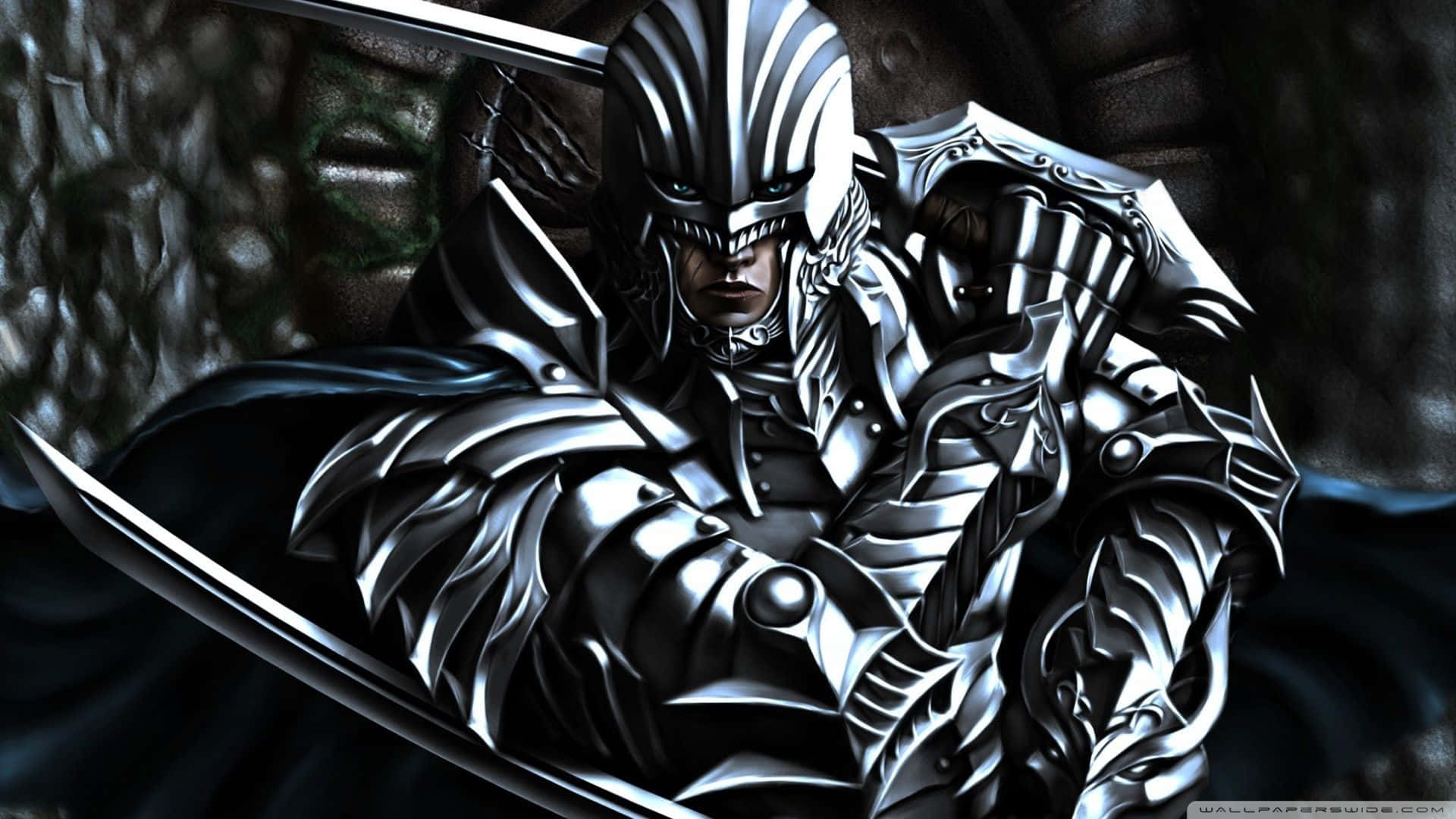 Brave Warrior Ready To Face The Unknown Background