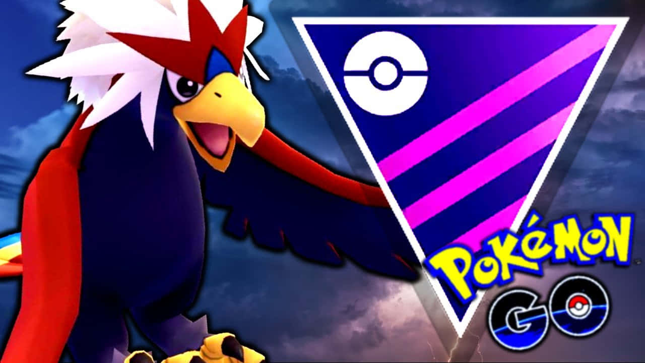Braviary With Pokémon Go Logo Background
