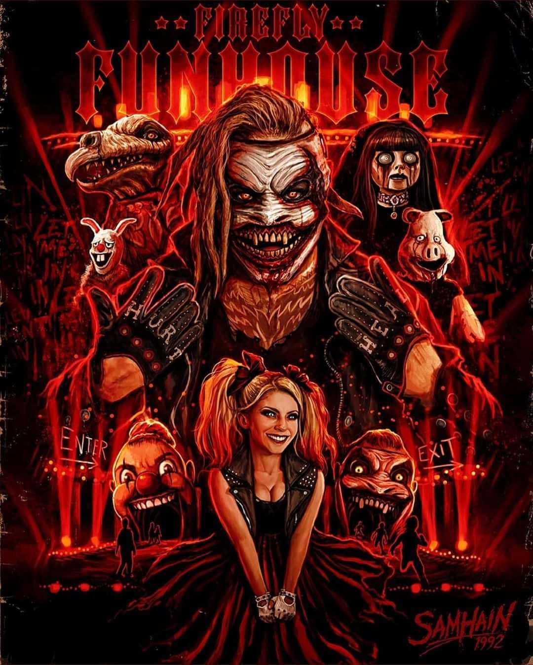 Bray Wyatt Alexa Bliss Digital Art Background