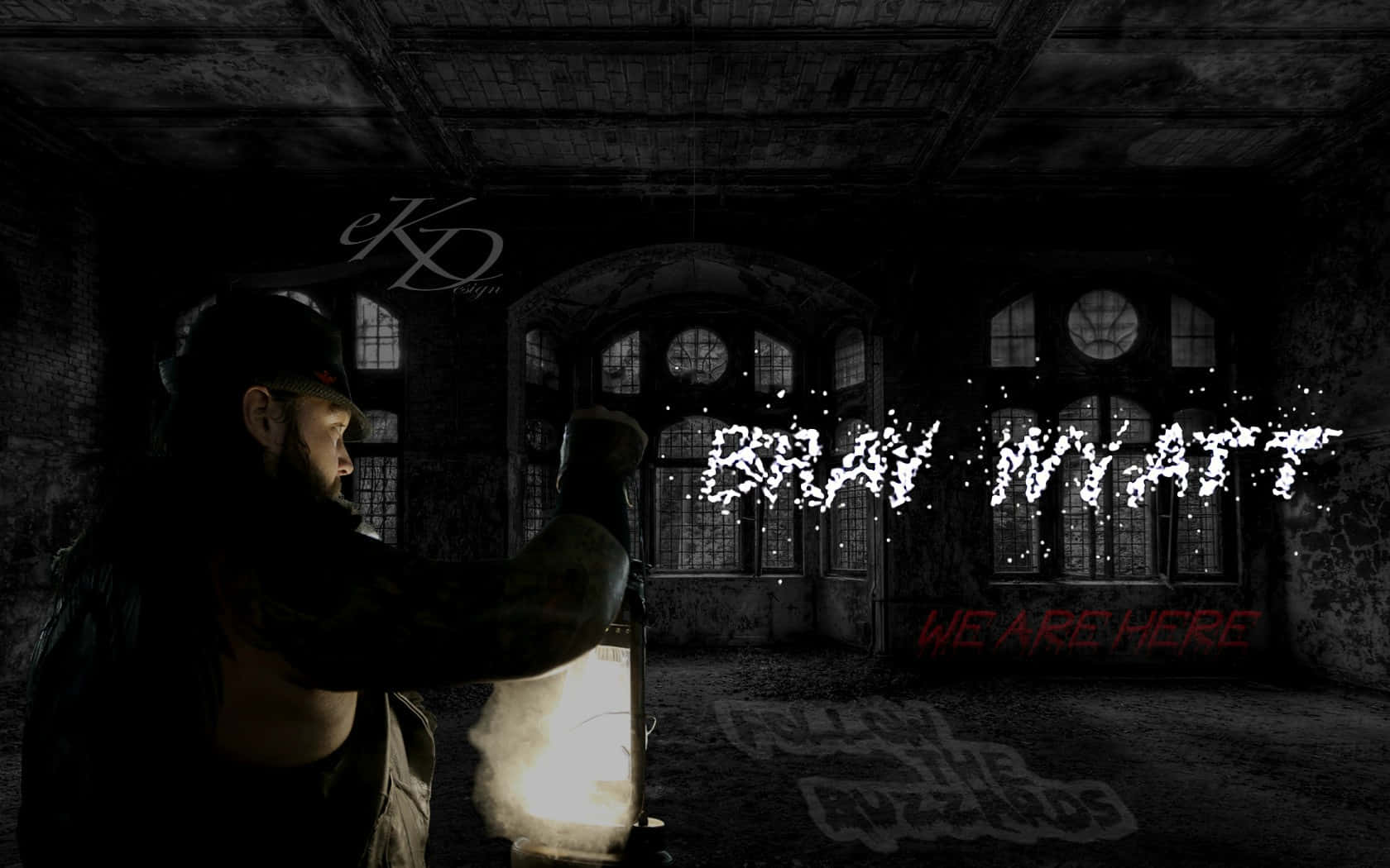 Bray Wyatt Grunge Aesthetic Digital Art Background