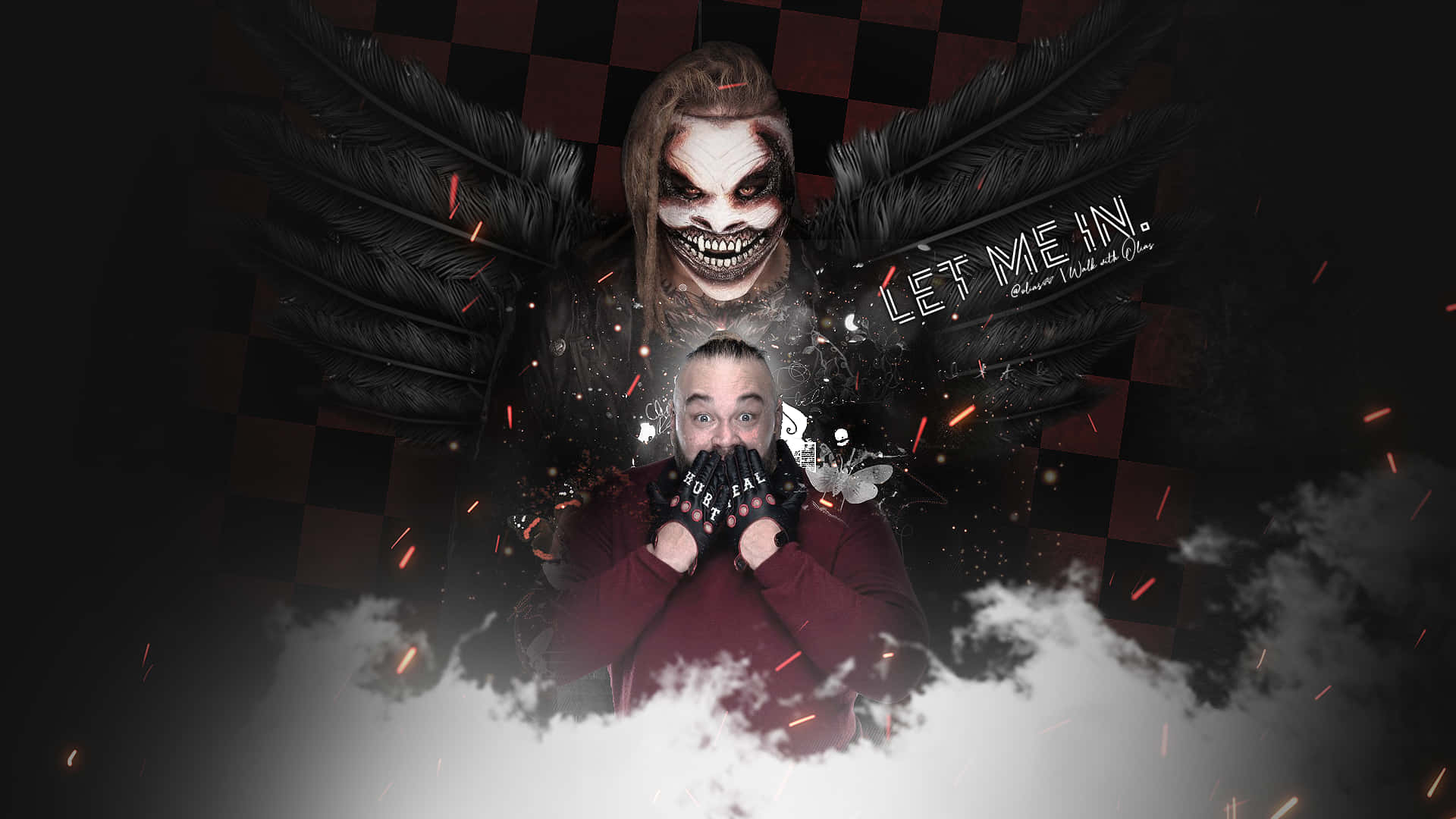 Bray Wyatt The Fiend Let Me In Typography Background