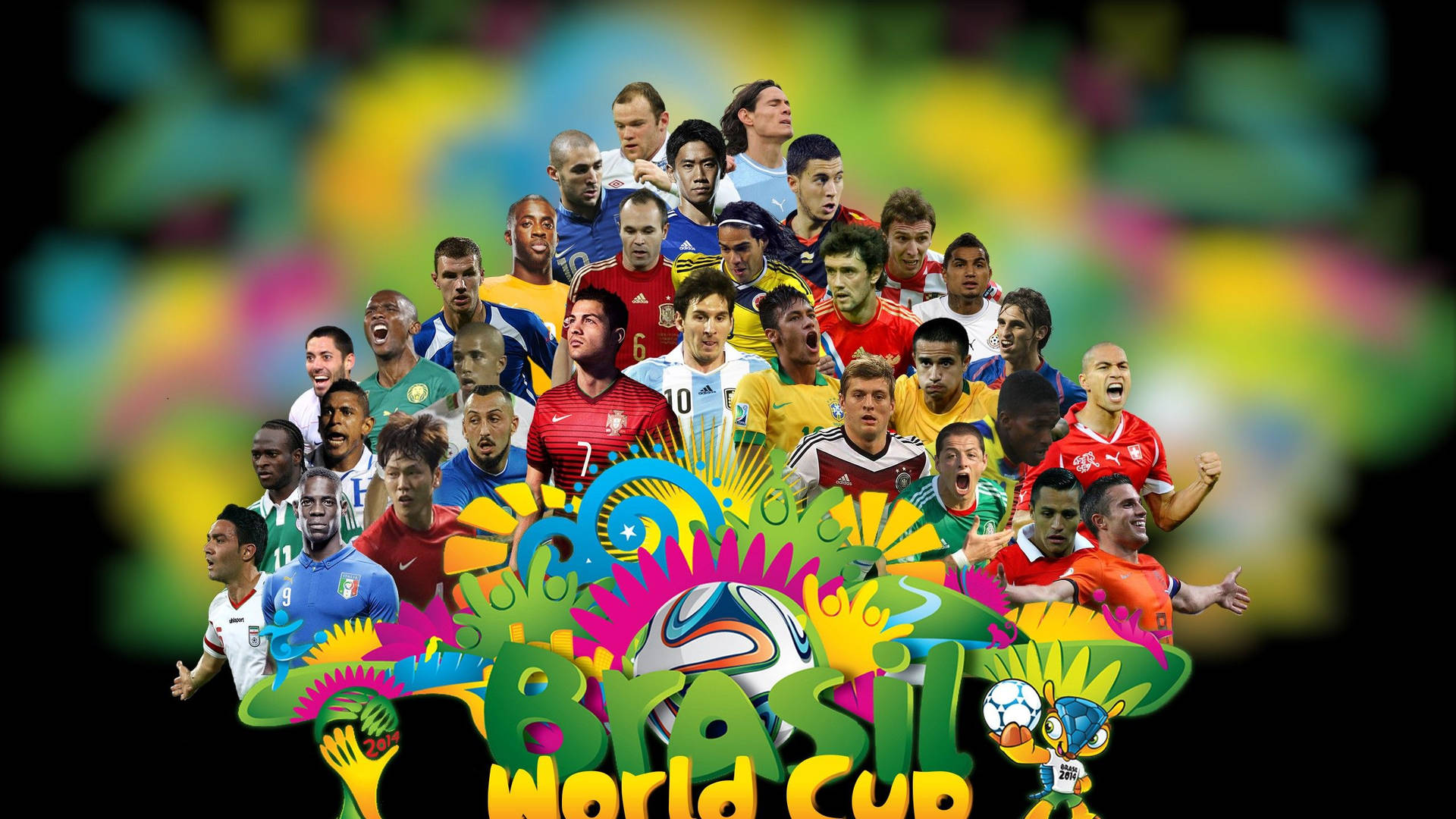 Brazil Fifa World Cup Star Players Background