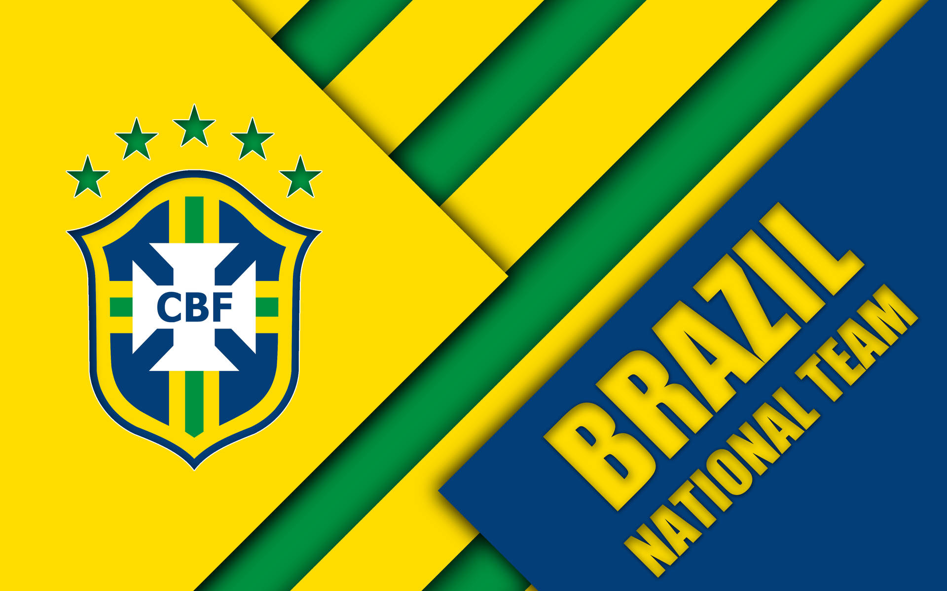 Brazil National Football Team Diagonal Poster