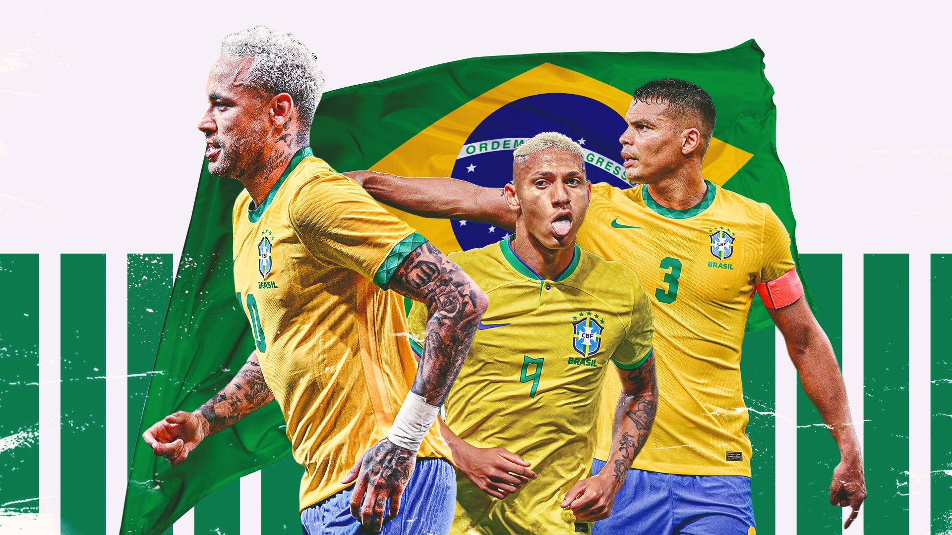 Brazil National Football Team Neymar, Richarlison, Silva Background