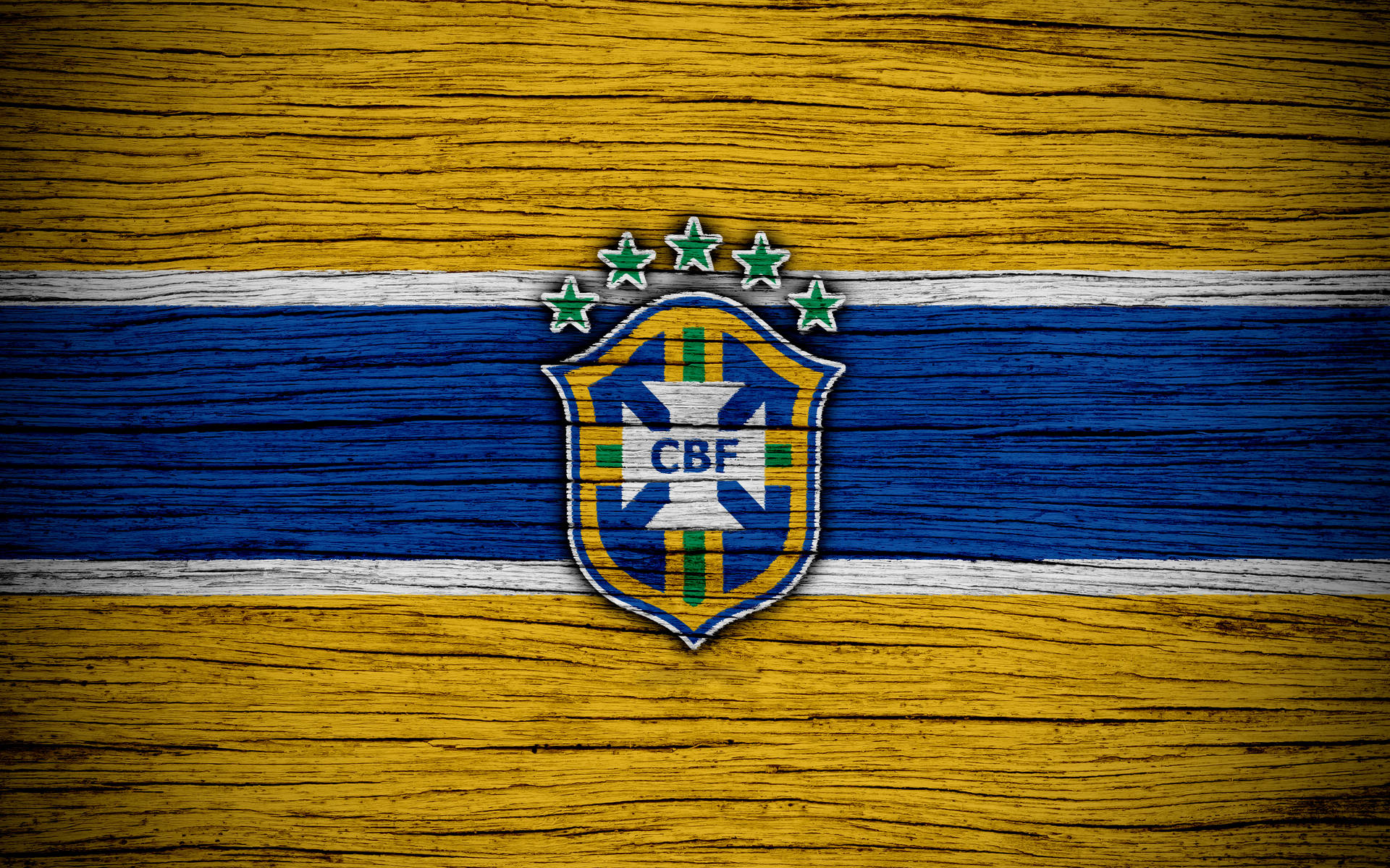 Brazil National Football Team Wood Logo