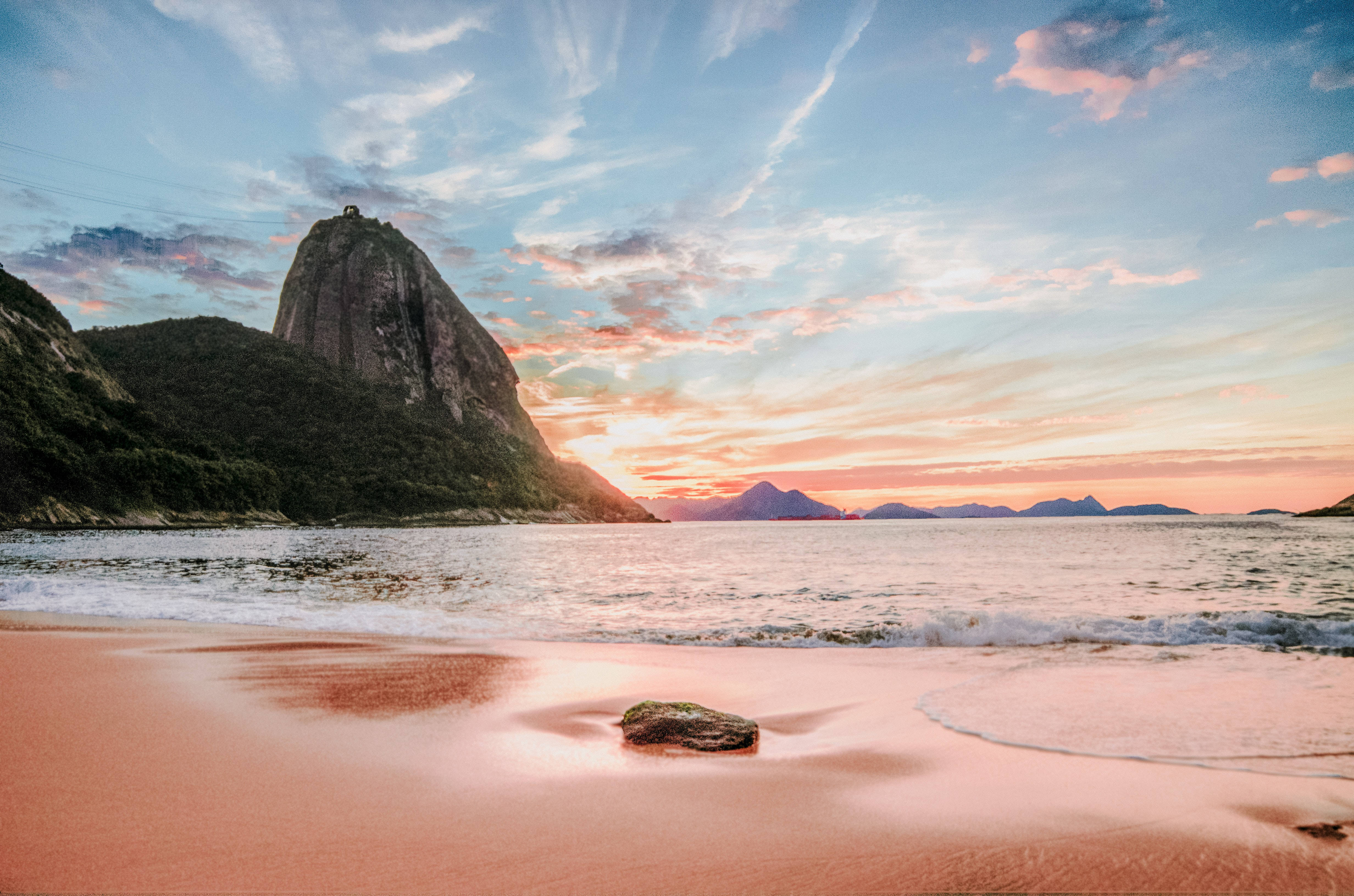 Brazil Sugarloaf Mountain 1920x1080 Hd Beach Desktop Background