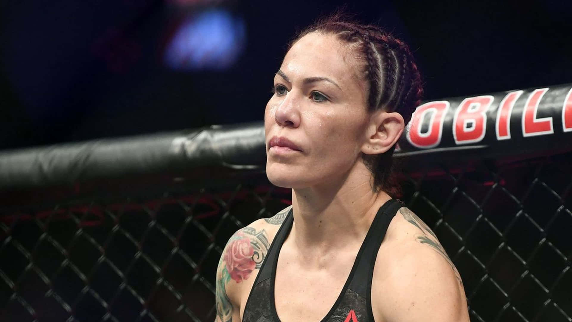 Brazilian American Ufc Player Cris Cyborg Side Angle Shot Background