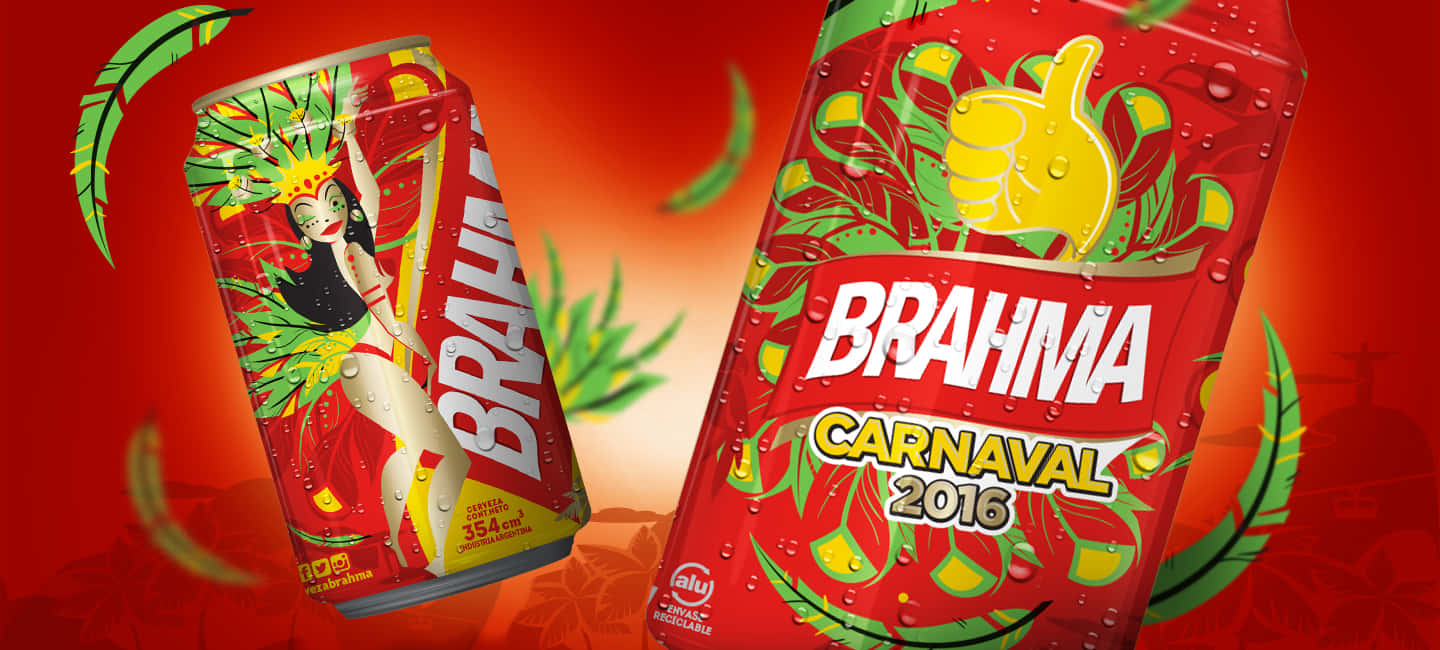 Brazilian Brahma Beer Carnaval 2016 Design Background