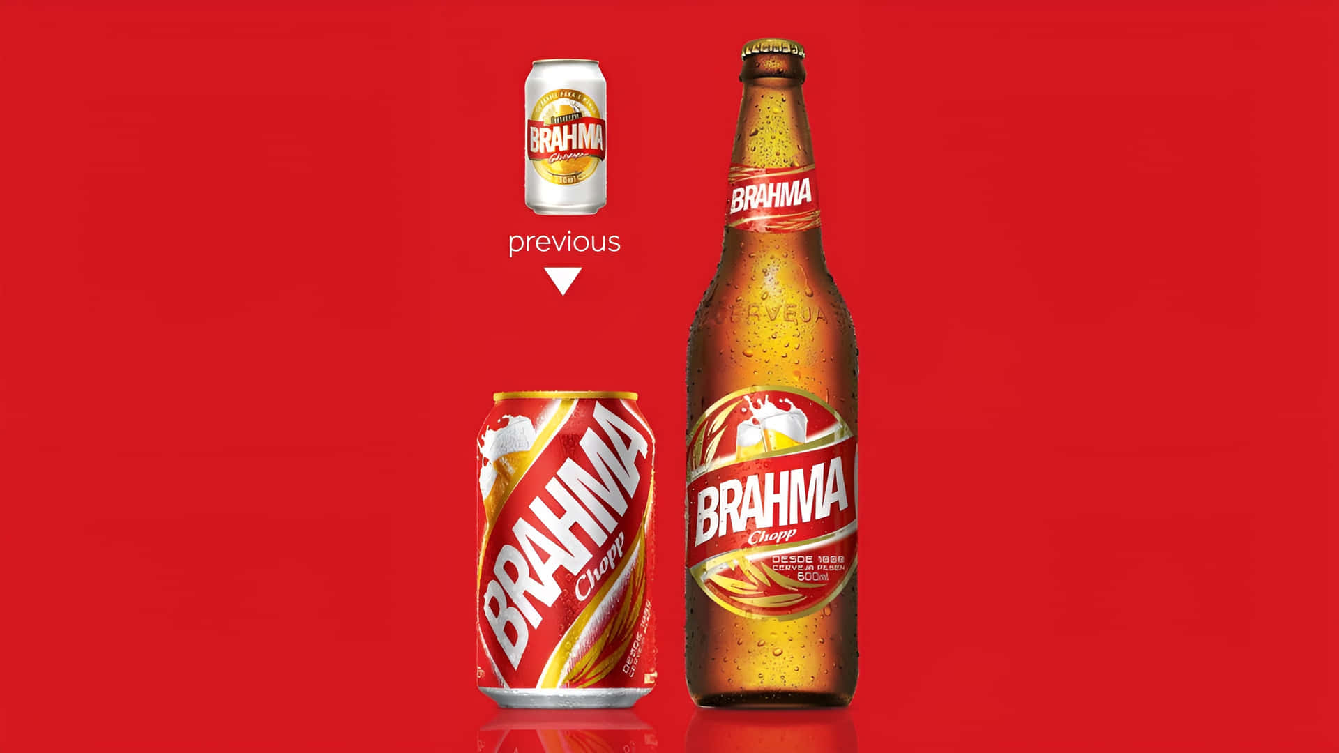 Brazilian Brahma Chopp Can And Bottle Concept Design Background