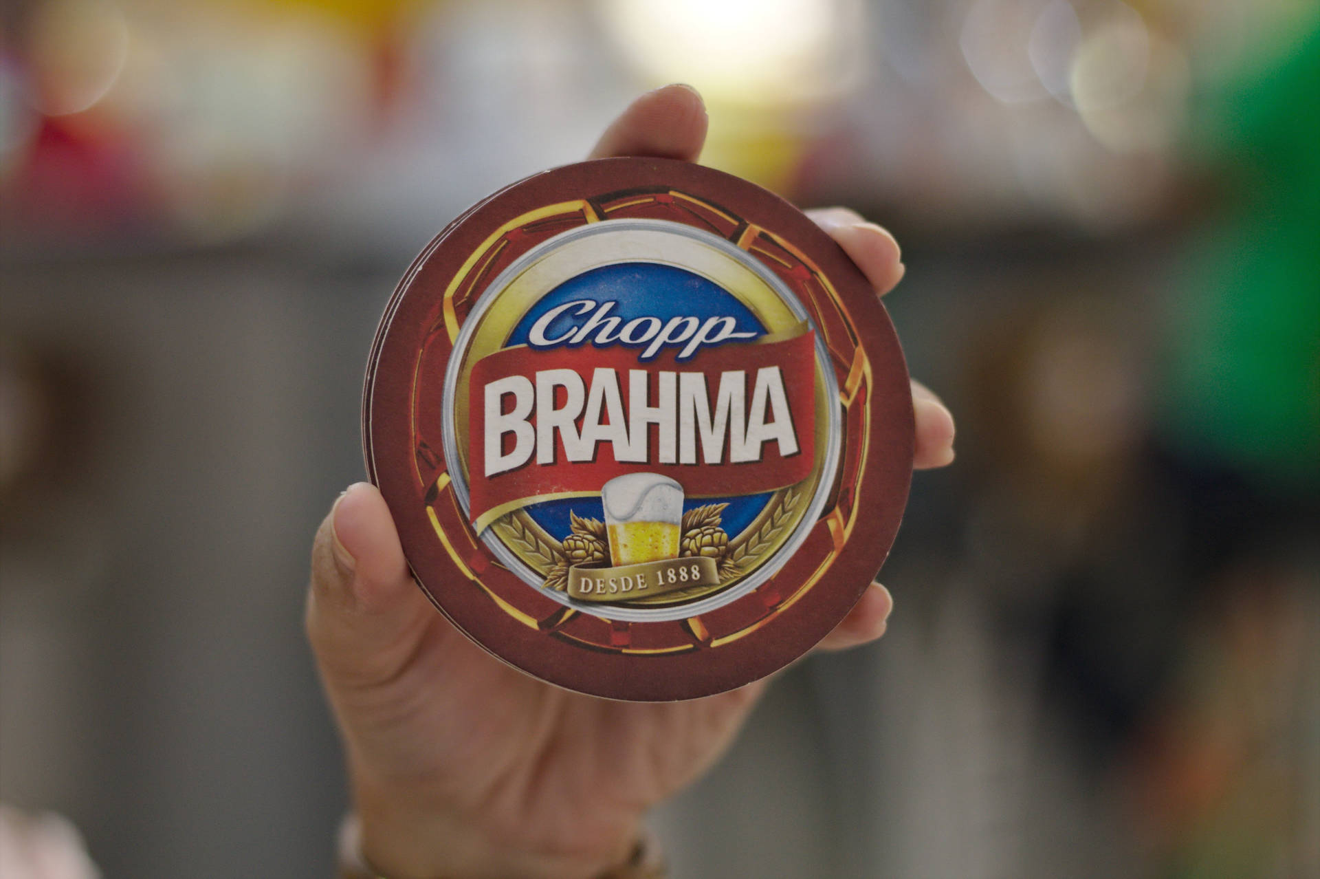 Brazilian Brahma Pilsen Chopp Beer Logo Background