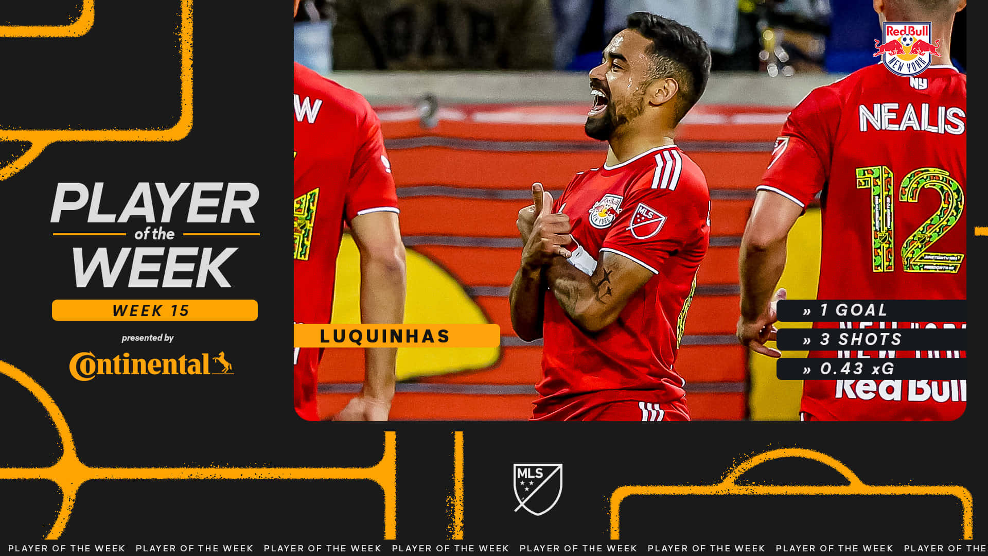 Brazilian Footballer And New York Red Bulls Midfielder Luquinhas Infographic Background