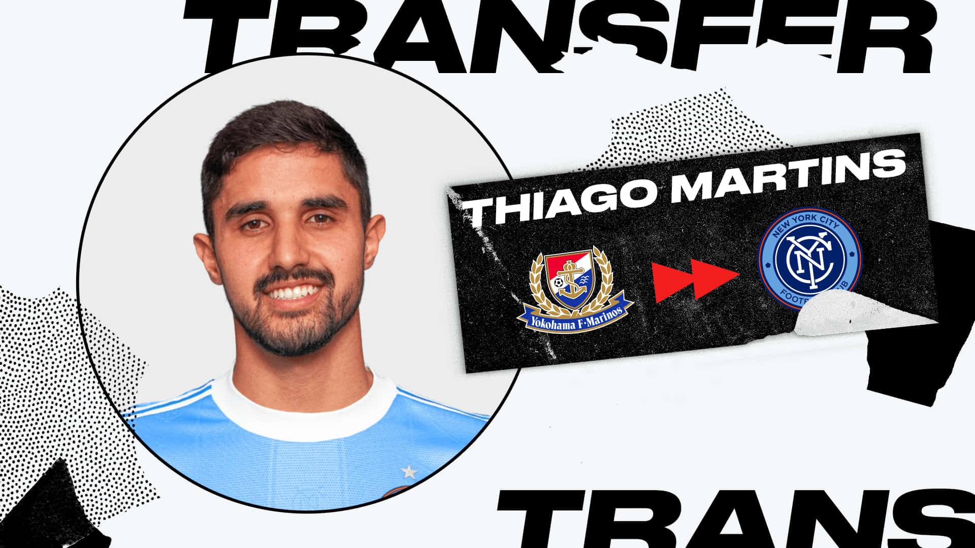 Brazilian Footballer Thiago Martins Transfer Details Graphic Art Background