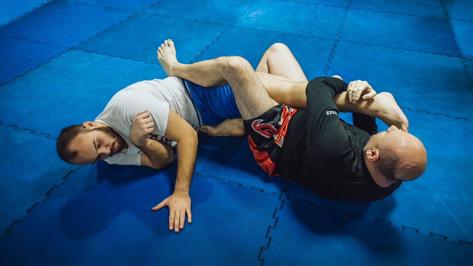 Brazilian Jiu-jitsu Sports Practice Leg Lock Background
