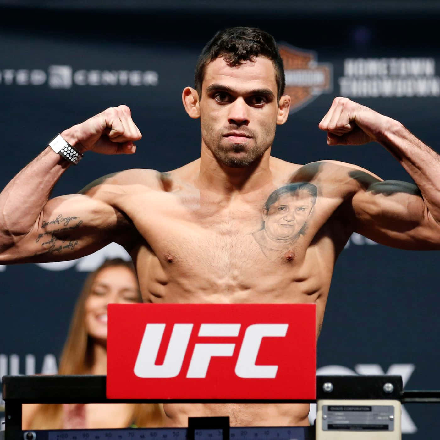 Brazilian Mixed Martial Artist Renan Barão Half Body Shot