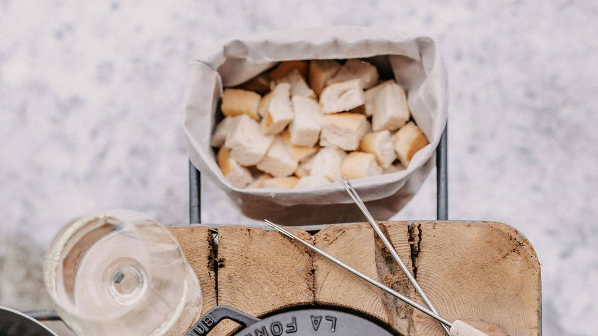 Bread For Fondue Background