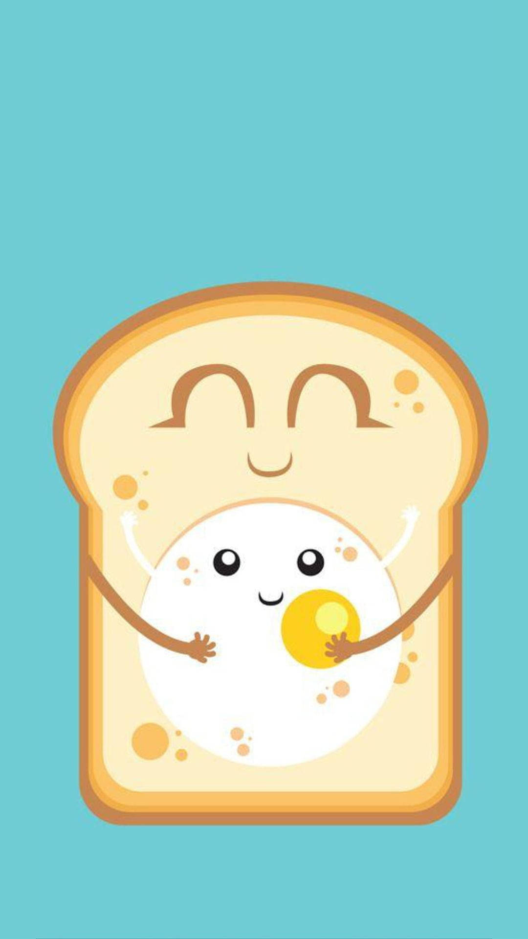 Bread Hugging Egg Background