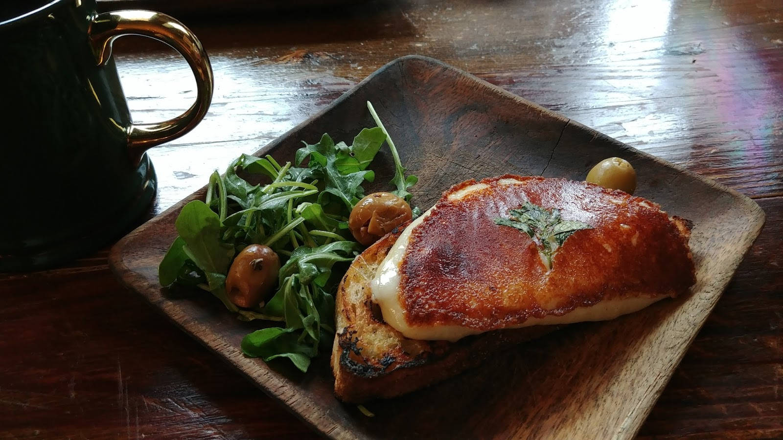 Bread Parrilla With Vegetable Background