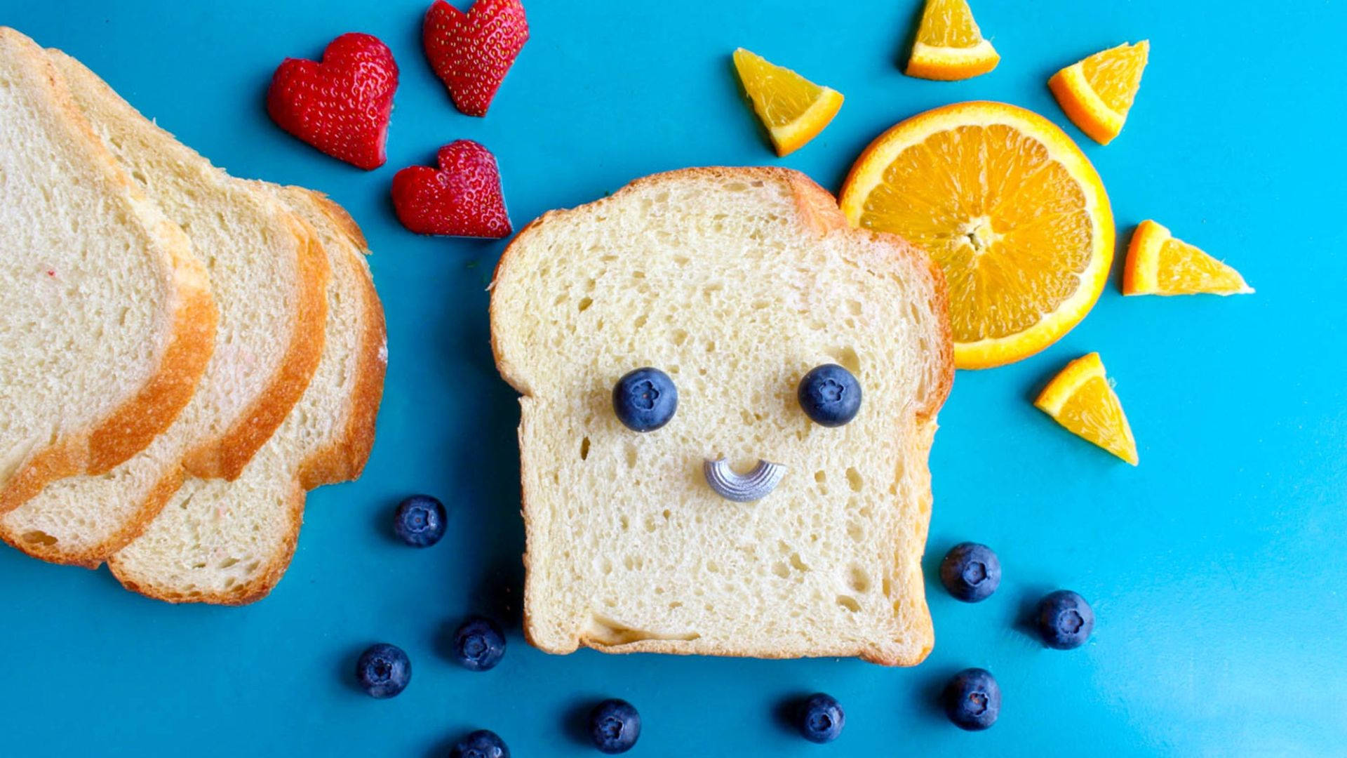 Bread With Berry Eyes Background