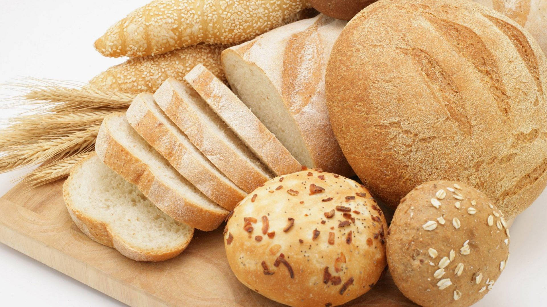 Breads On Tray Background