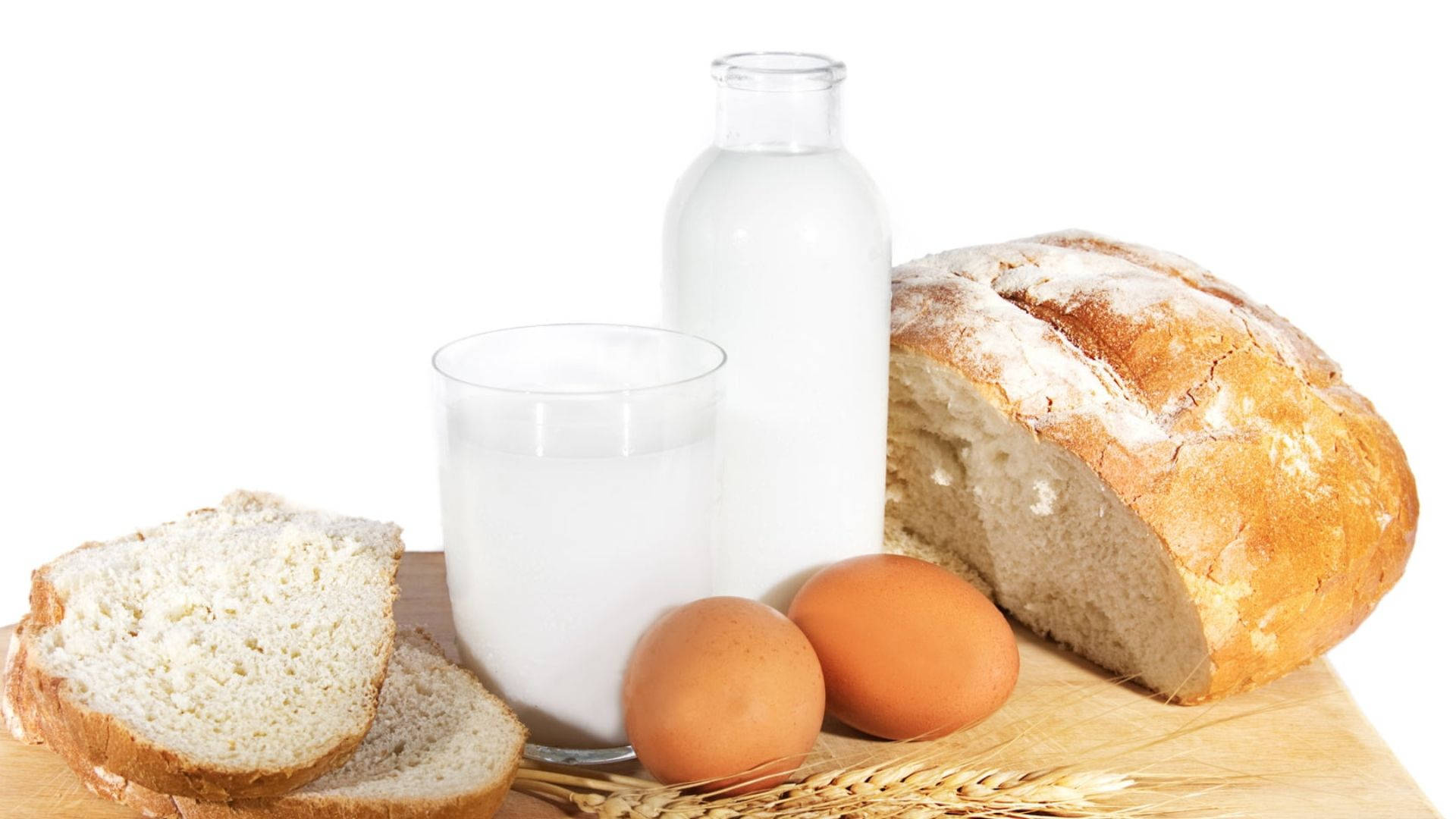 Breads With Glasses Of Milk