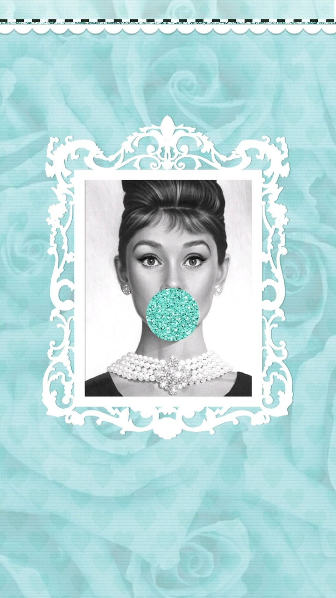 Breakfast At Tiffany's Aesthetic Blue Background