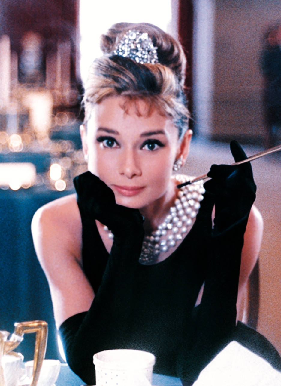 Breakfast At Tiffany's Colored Portrait Background