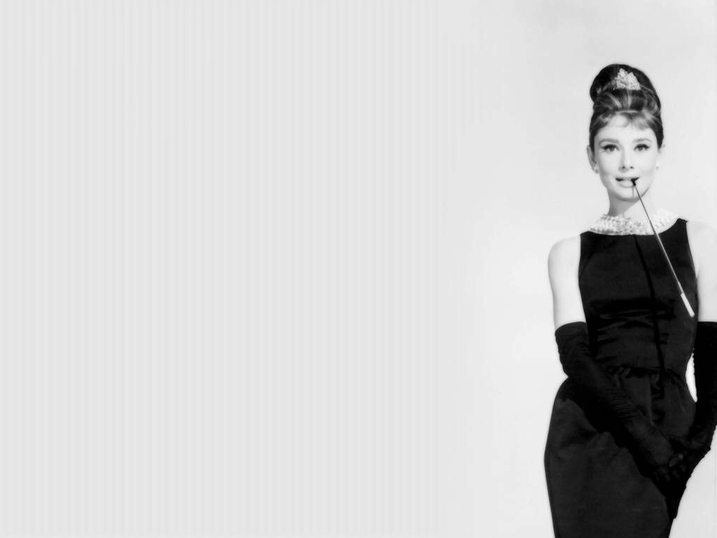 Breakfast At Tiffany's Grayscale Background