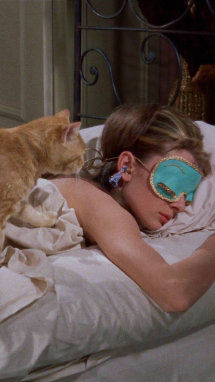 Breakfast At Tiffany's Holly With Cat Background