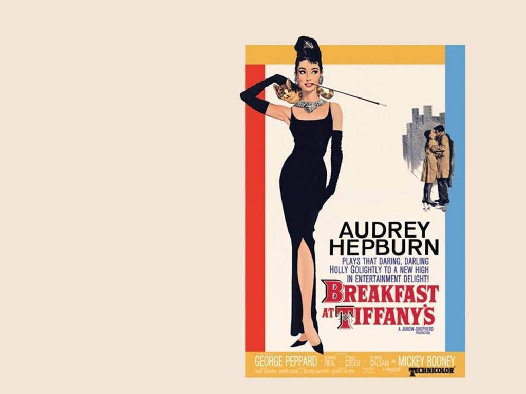 Breakfast At Tiffany's Yellow Poster Background