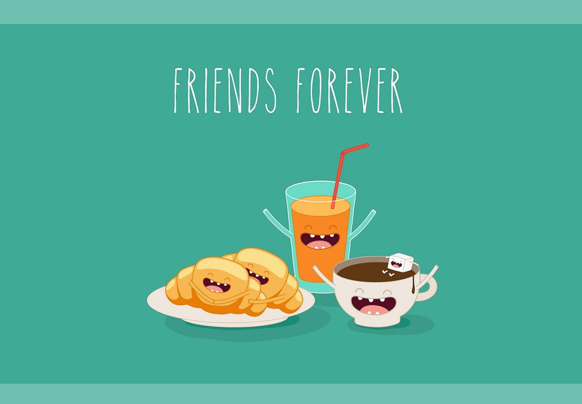 Breakfast Friends Forever Background