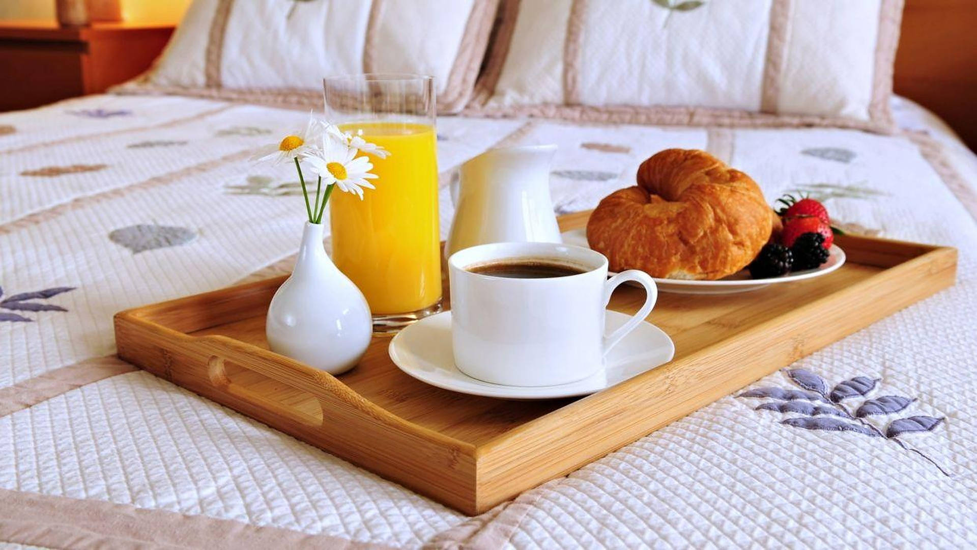 Breakfast In Bed Background