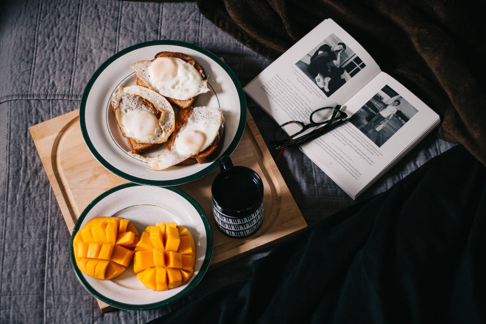 Breakfast With Book Background